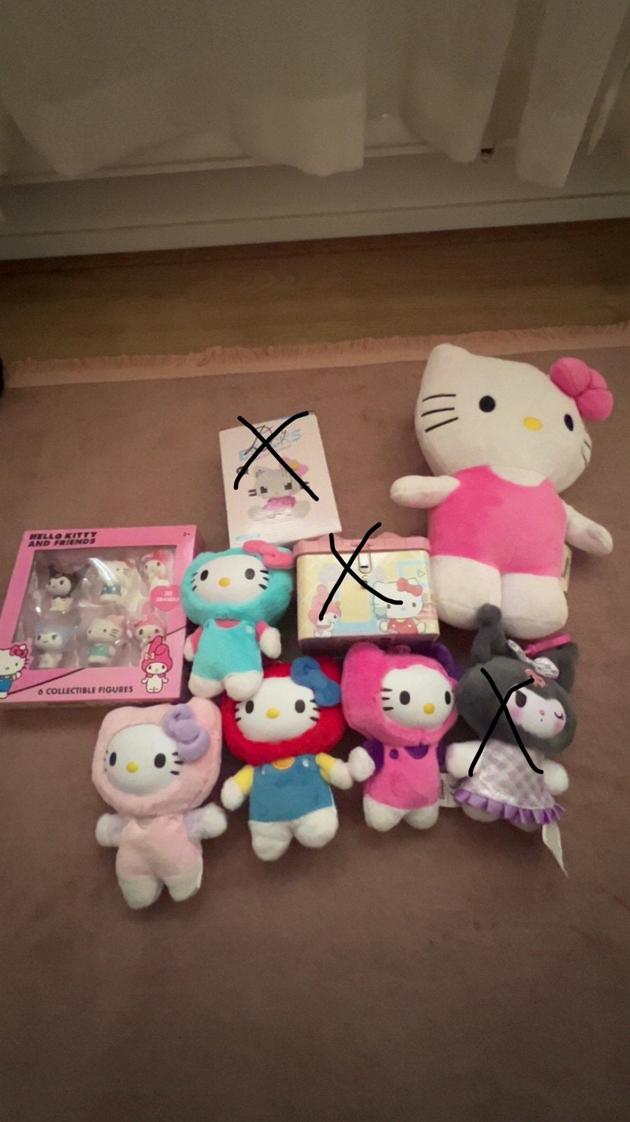 Grote Hello Kitty knuffelcollectie, Gebruikt, Overige merken, Overige typen, Ophalen of Verzenden