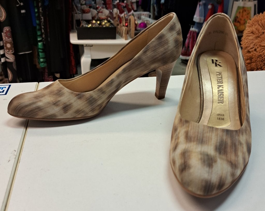 Peter Kaiser pumps dierenprint beige/ bruin mt 5 -38 44152, Peter Kaiser, Pumps, Bruin, .