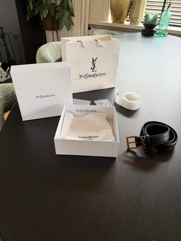YSL riem goud / zwart small, Kleding | Dames, Riemen en Ceinturen, Minder dan 3 cm, Heupriem, Ophalen of Verzenden, Echt leder