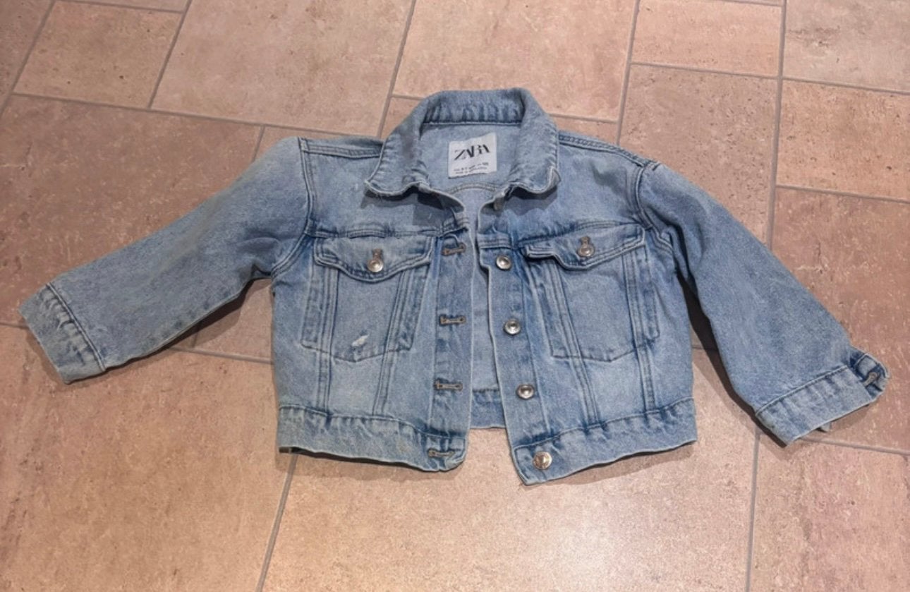 Zara spijker jas maat 116/122, Meisje, T, T, Ophalen of Verzenden