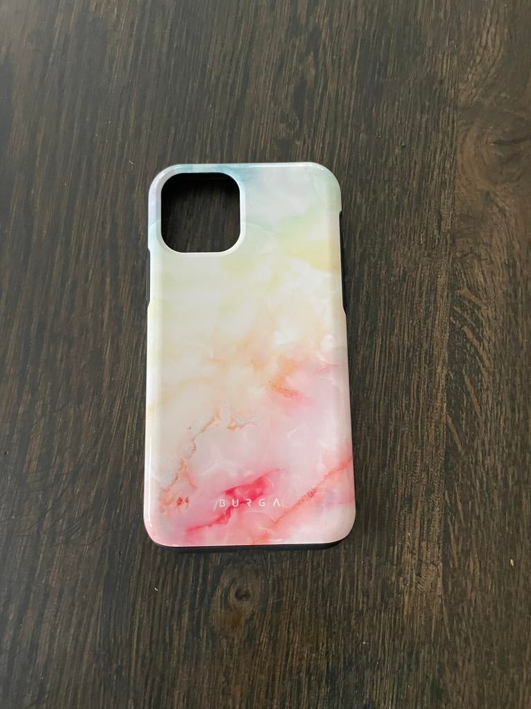 Burga iPhone Hoesje - regenboog Marmerlook iPhone 11 pro, Kunststof, Hoesje of Tasje, Ophalen of Verzenden, Burga