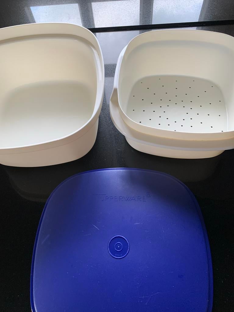Tupperware Serveerwonder, Ophalen of Verzenden, Gebruikt, Blauw, Bak of Kom