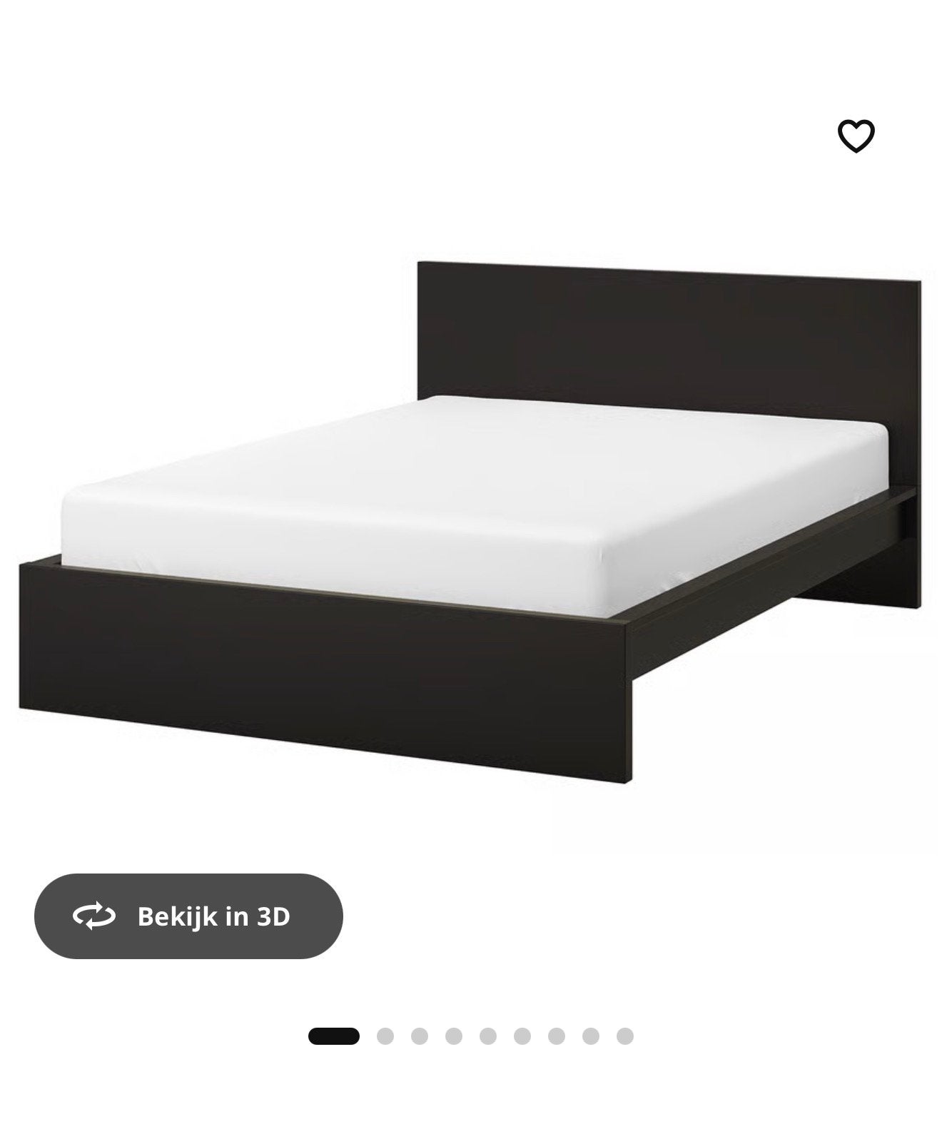 Bed frame 180x200, Ophalen, Zwart, Tweepersoons, Zo goed als nieuw