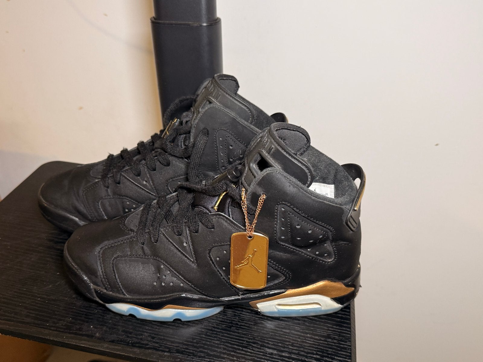 Nike Air Jordan 6 Retro DMP Zwart Goud Maat 38, Ophalen of Verzenden, Gedragen, Zwart, Sneakers of Gympen