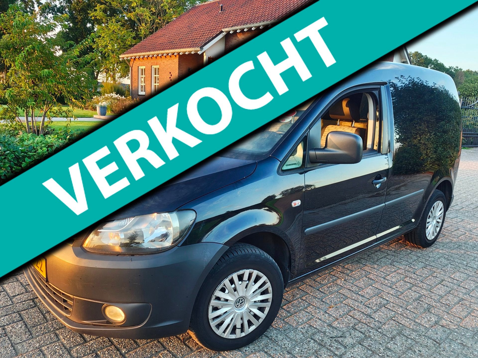 Volkswagen Caddy 1.6 TDI met Airco, Cruise Zijdeur, Trekhaak, Auto's, Voorwielaandrijving, Euro 5, Stof, Gebruikt