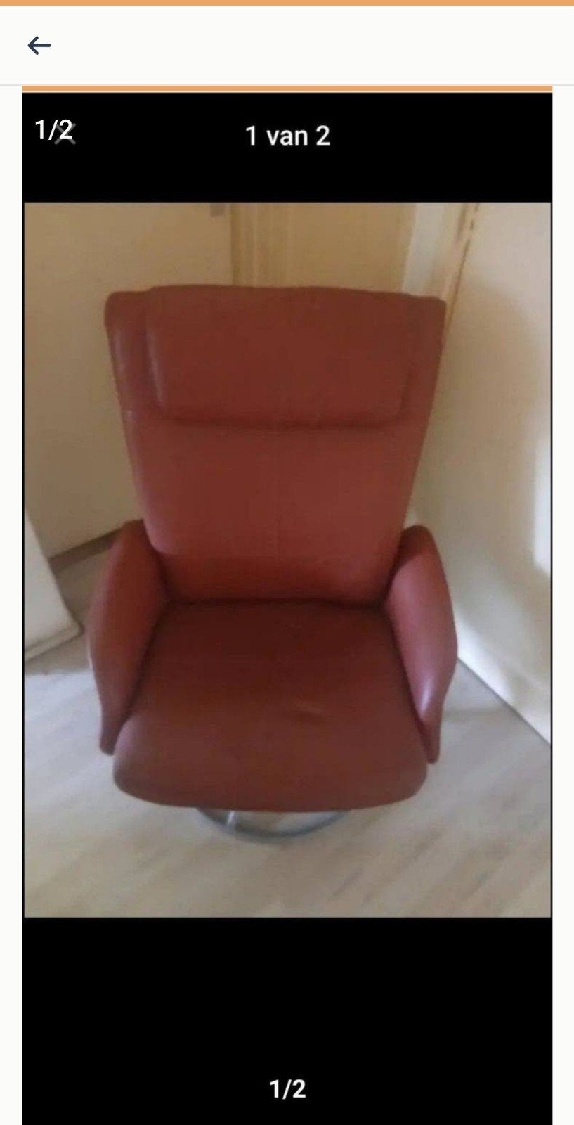 Leren Draaistoel - Comfortabel en Stijlvol/ Haarlem, Gebruikt, Ophalen of Verzenden, Modern, 50 tot 75 cm
