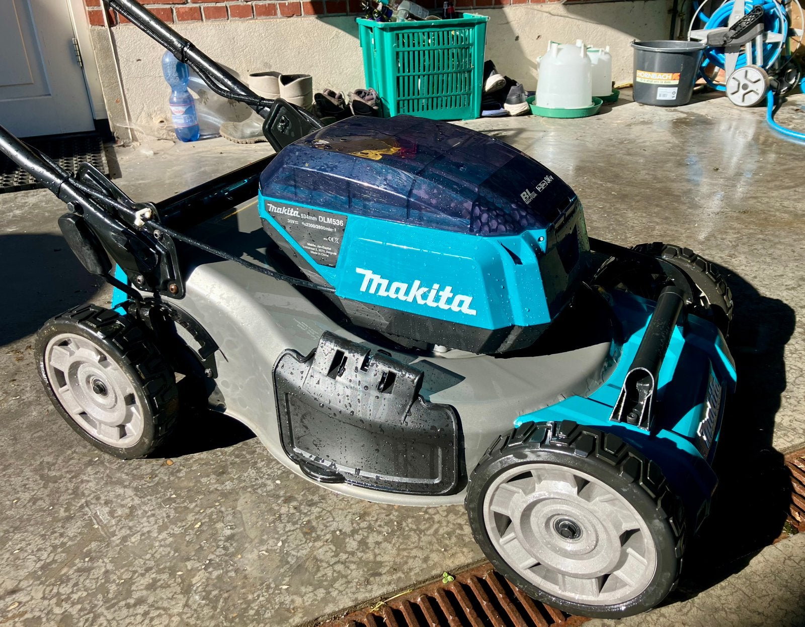 Makita DLM536z accu grasmaaier, Tuin en Terras, Grasmaaiers, Ophalen, Cirkelmaaier, Opvangzak, Accu-grasmaaier