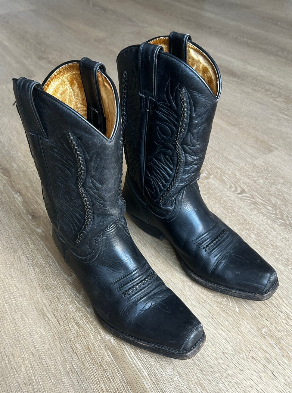 Zwarte cowboylaarzen - Gedragen, Kleding | Heren, Ophalen, Gedragen, Zwart, Boots