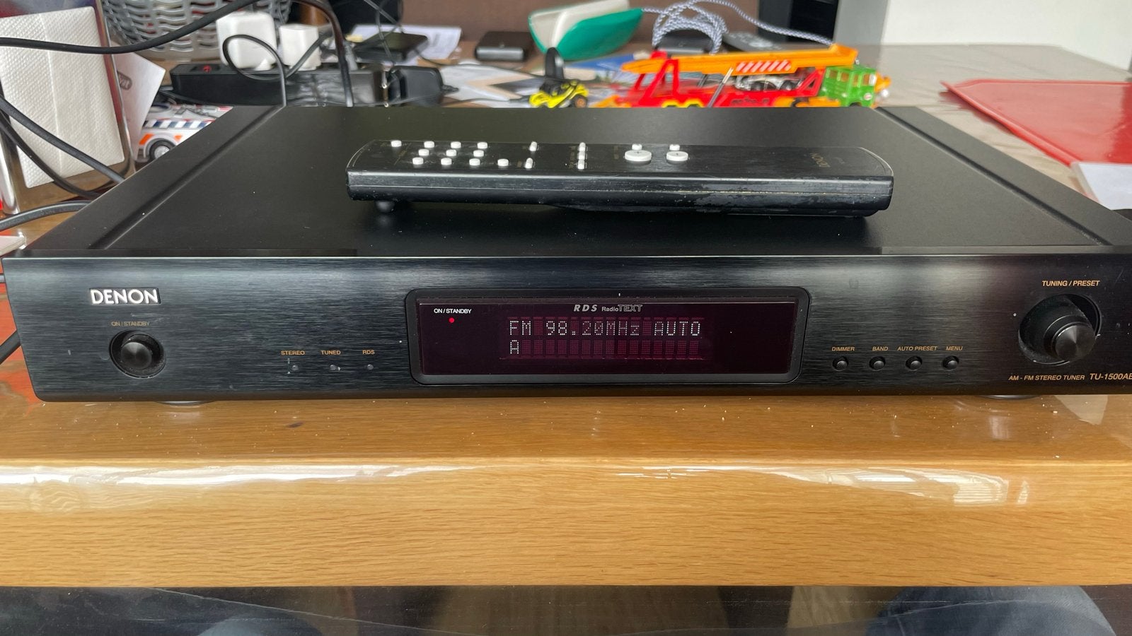Denon TU-1500AE AM/FM stereo tuner met RDS, Ophalen of Verzenden, Gebruikt, Analoog