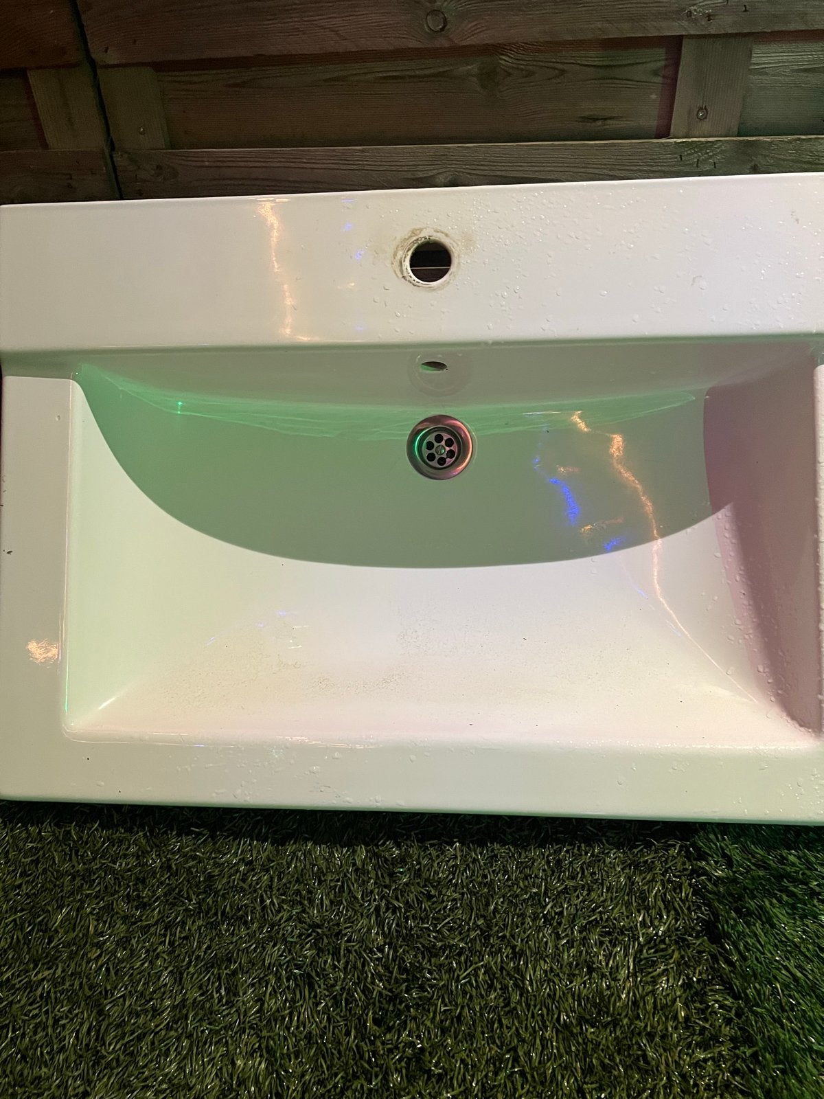 Witte wasbak met afvoer, Ophalen, Gebruikt, Wastafel