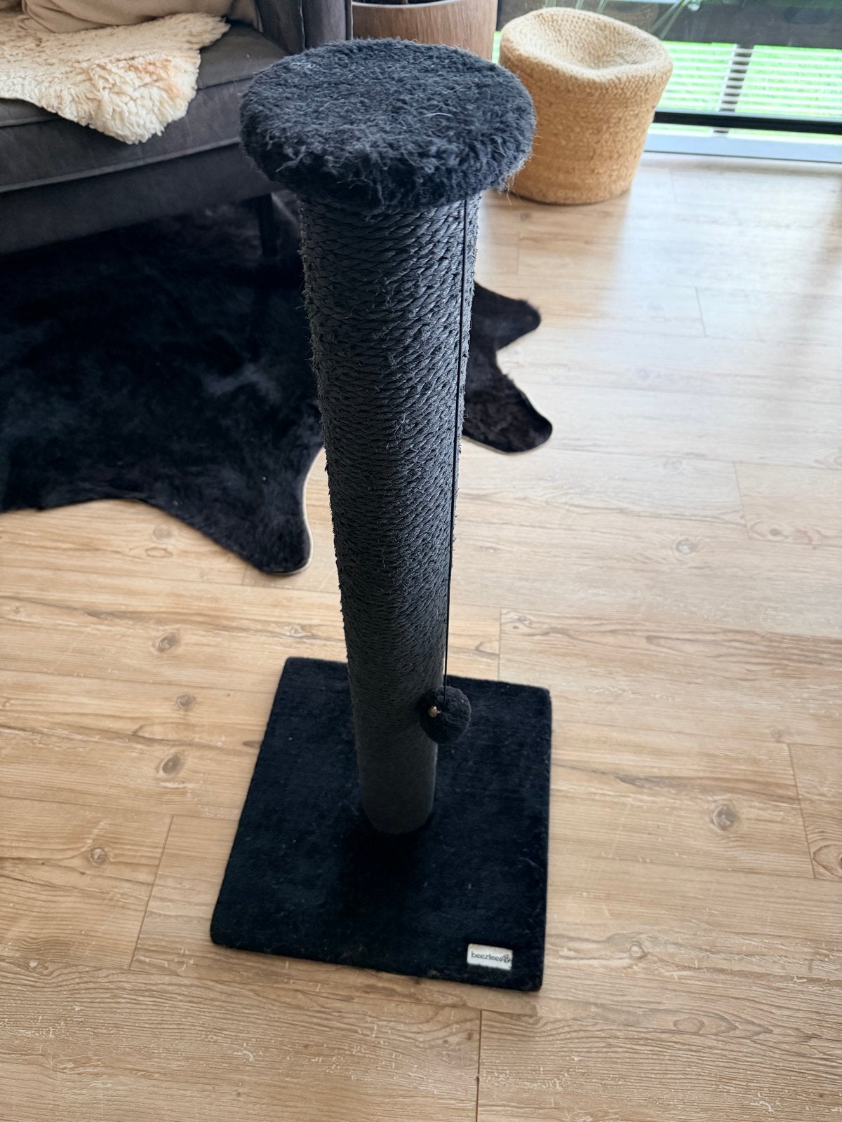 Beeztees Serpa XL Katten Krabpaal Zwart - 40x40x90 cm, Dieren en Toebehoren, Ophalen, Gebruikt, Krabpaal