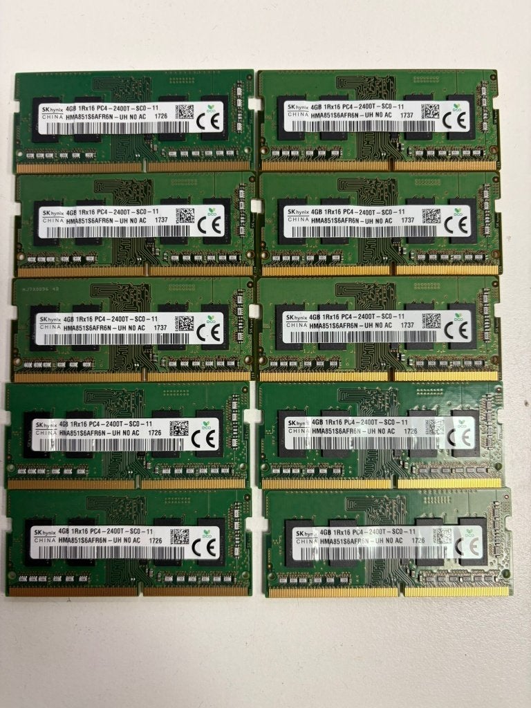 4GB RAM DDR4 (10 stuks), Icheon, Zuid-Korea, First.Last@us.skhynix.com, DDR4, Ophalen of Verzenden