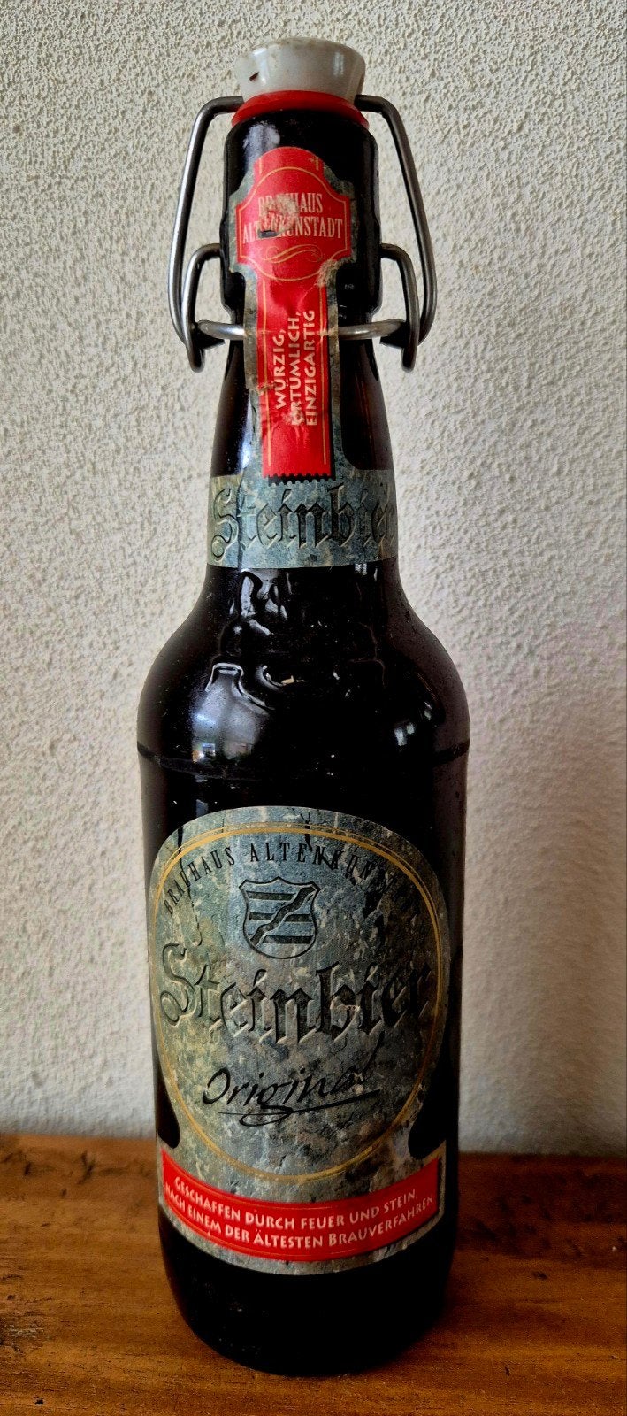 fles Leikeim Stein bier Original van Brauhaus Leikeim, Verzamelen, Ophalen of Verzenden, Zo goed als nieuw, Flesje(s), Overige merken