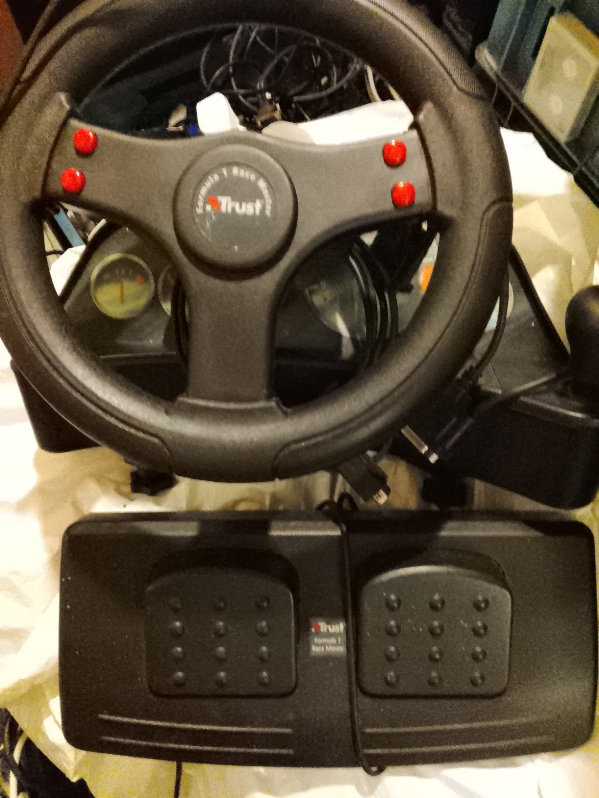 Trust Formula 1 Race Master Racestuur met Pedalen, Spelcomputers en Games, Racestuur, Gebruikt, Ophalen of Verzenden, PC