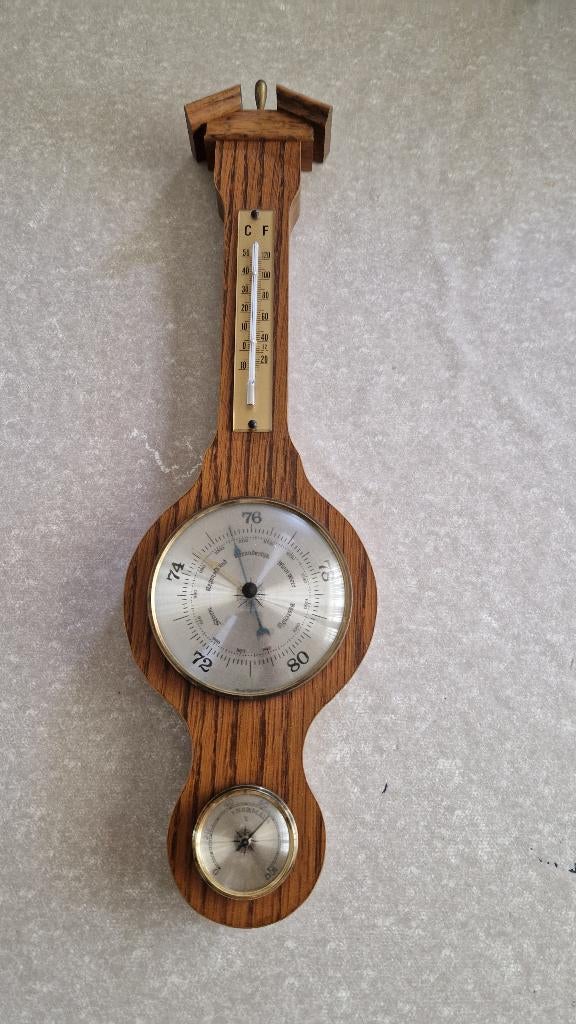 oude houten barometer, Audio, Tv en Foto, Weerstations en Barometers, Ophalen of Verzenden, Gebruikt, Barometer
