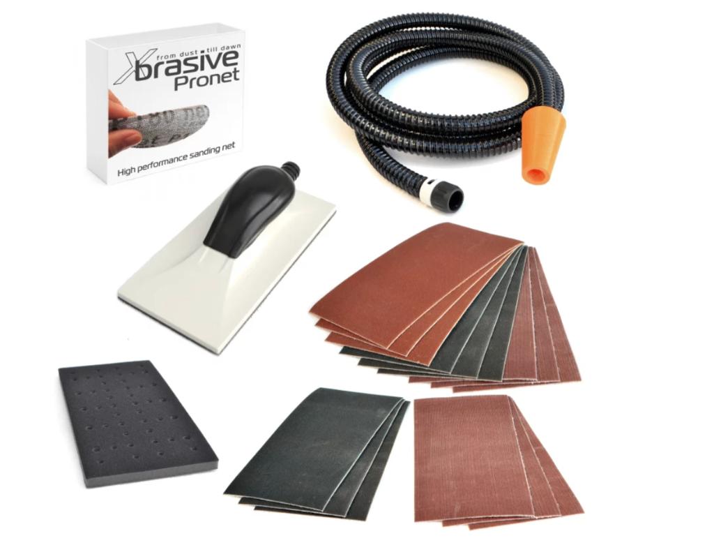 Handschuurblok set 115x230mm – handschuurhouder klittenband, Verzenden