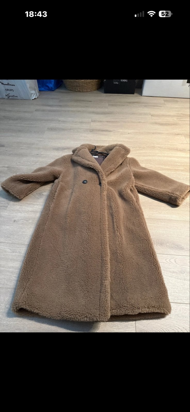 Mango Teddy Jas Maat S, Kleding | Dames, Ophalen of Verzenden, Zo goed als nieuw, Maat 36 (S), Bruin