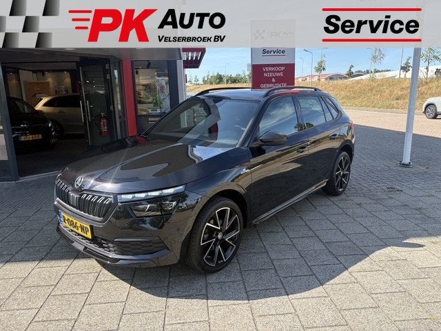 Skoda Kamiq 1.0 TSI Monte Carlo Edition | Navi | Camera | Pa, Auto's, Stof, Gebruikt, Zwart, 630 kg
