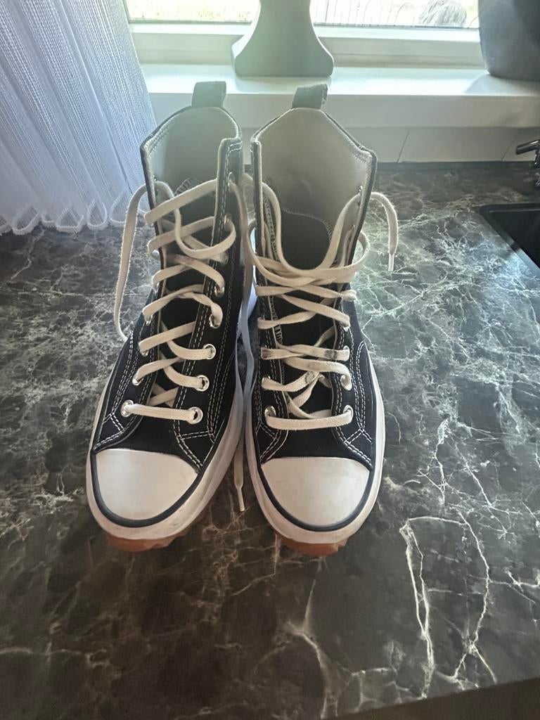 Converse Run Star Hike Platform Sneakers Zwart, Zwart, Ophalen of Verzenden, Sneakers of Gympen, Zo goed als nieuw