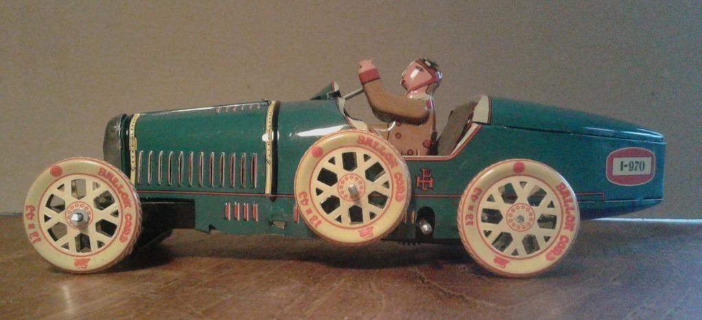 14 X BUGATTI - Race-model 1930, 18 cm, metaal, + sleutel, Antiek en Kunst, Ophalen of Verzenden