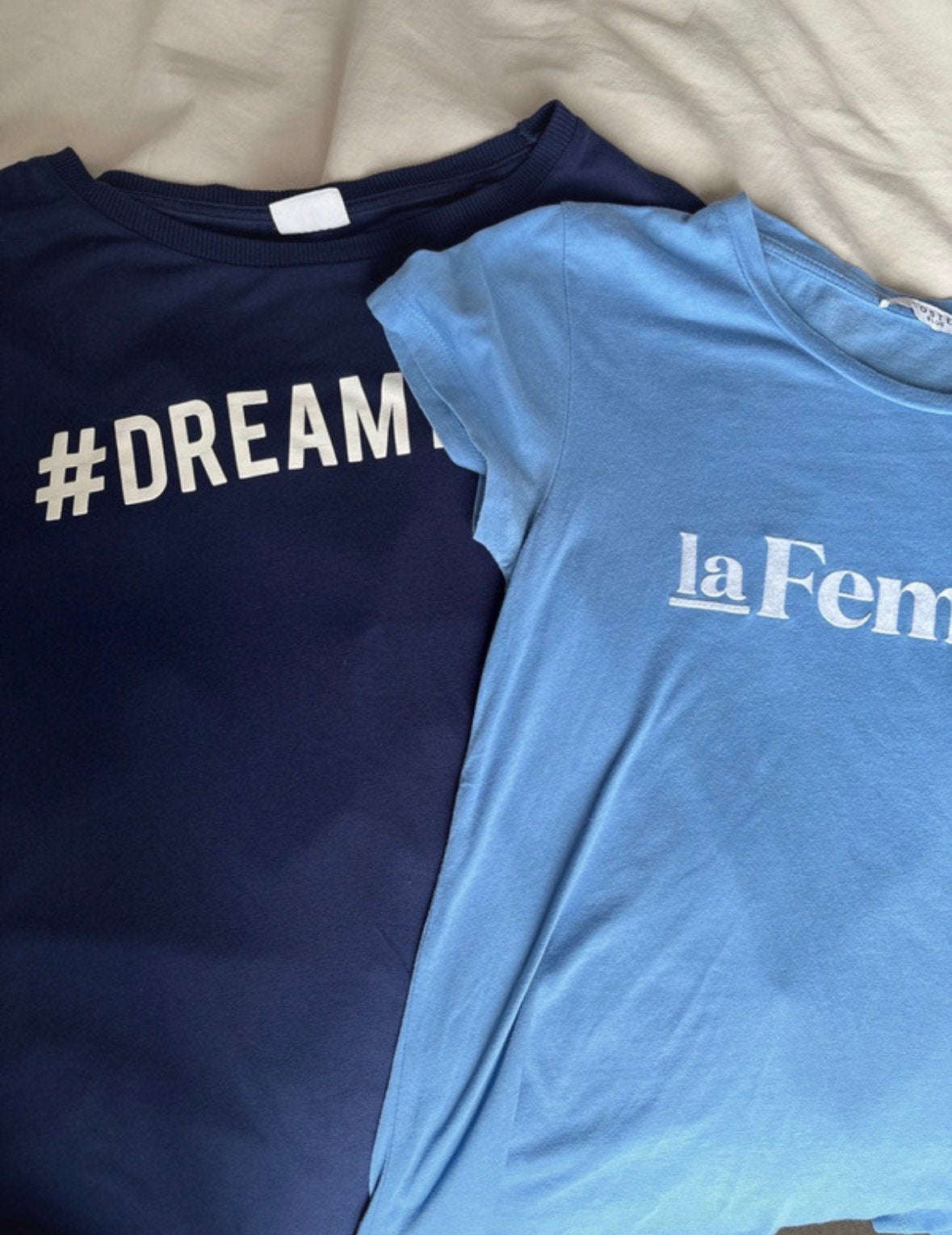 Set van 2 blauwe t-shirts - maat XS, Blauw, Ophalen of Verzenden, Korte mouw, Maat 34 (XS) of kleiner
