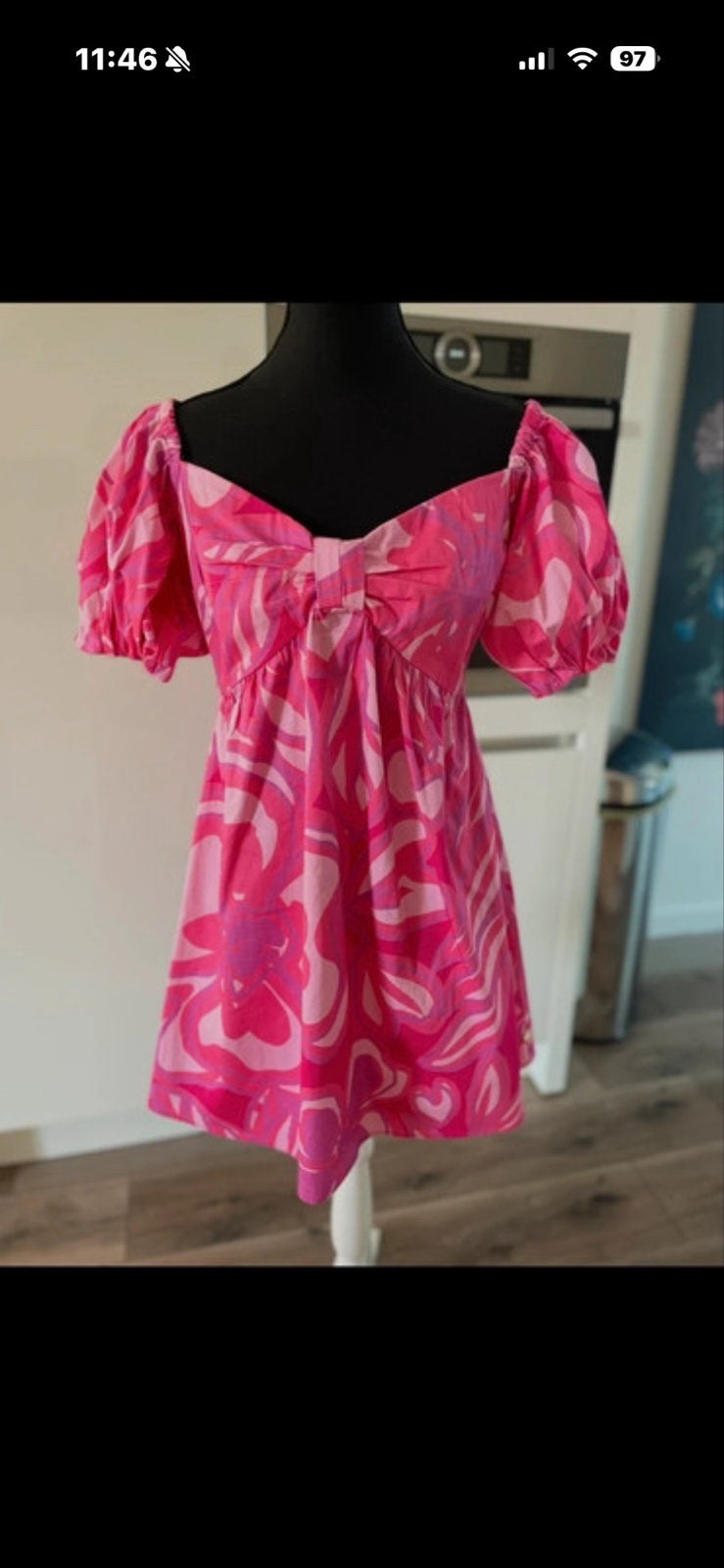 Nieuwe Fabienne Chapot mini zomerjurk met pofmouwen, Maat 38/40 (M), Nieuw, Ophalen of Verzenden, Roze