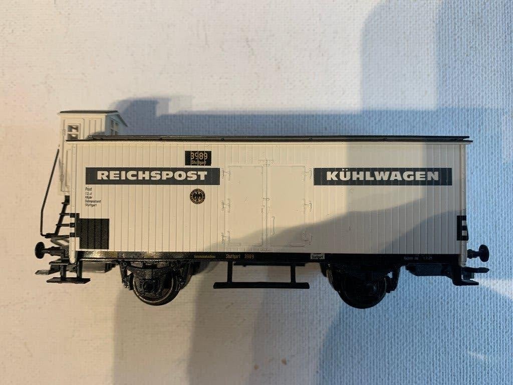 Marklin  koelwwagen deutsche reichspost   met remmershuis, Wisselstroom, Gebruikt, Wagon, Ophalen of Verzenden