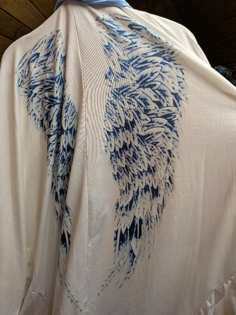 vest maat L angel wings, Ophalen of Verzenden, Zo goed als nieuw, Maat 42/44 (L), Blauw