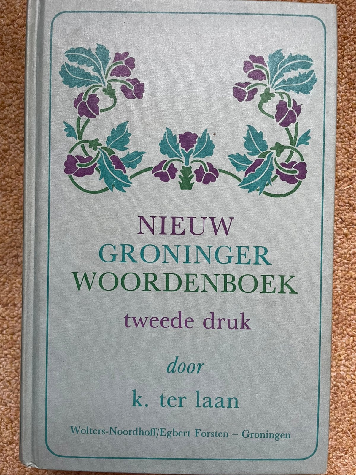 Nieuw Gronings Woordenboek, K. ter Laan., Boeken, Ophalen of Verzenden, Zo goed als nieuw, Overige uitgevers