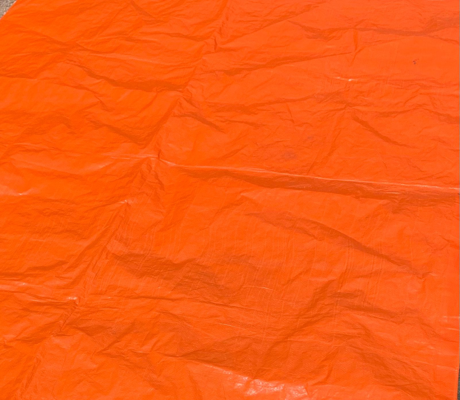 Grondzeil oranje, Ophalen, Gebruikt, Rechthoek