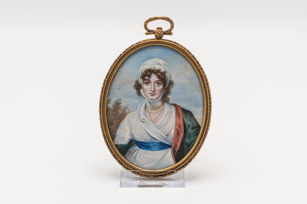 Otto Theodor Leyde, miniatuur portretje, Antiek en Kunst, Kunst | Schilderijen | Klassiek, Ophalen of Verzenden