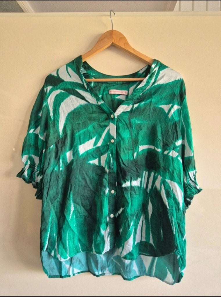 Studio Anneloes blouse botanisch groen maat XXL, Studio Anneloes, Maat 46/48 (XL) of groter, Ophalen of Verzenden, Zo goed als nieuw