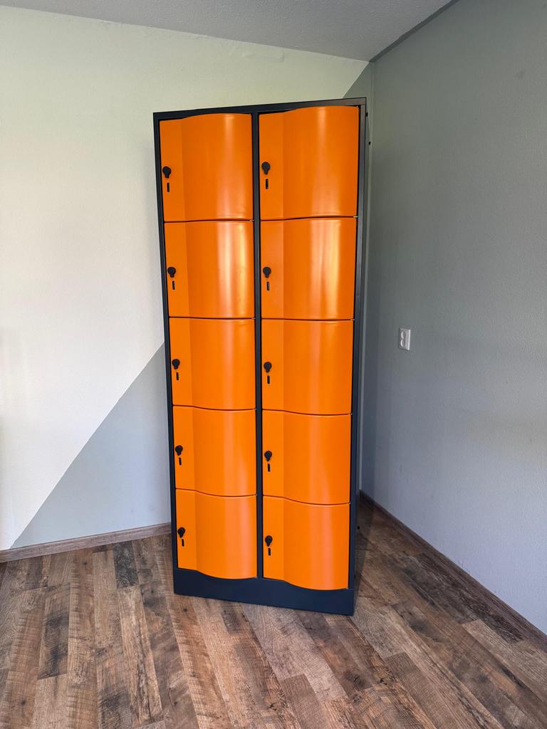 Stoere design lockerkast 10 deuren van C+P 195 cm, Ophalen, Gebruikt, Industrieel