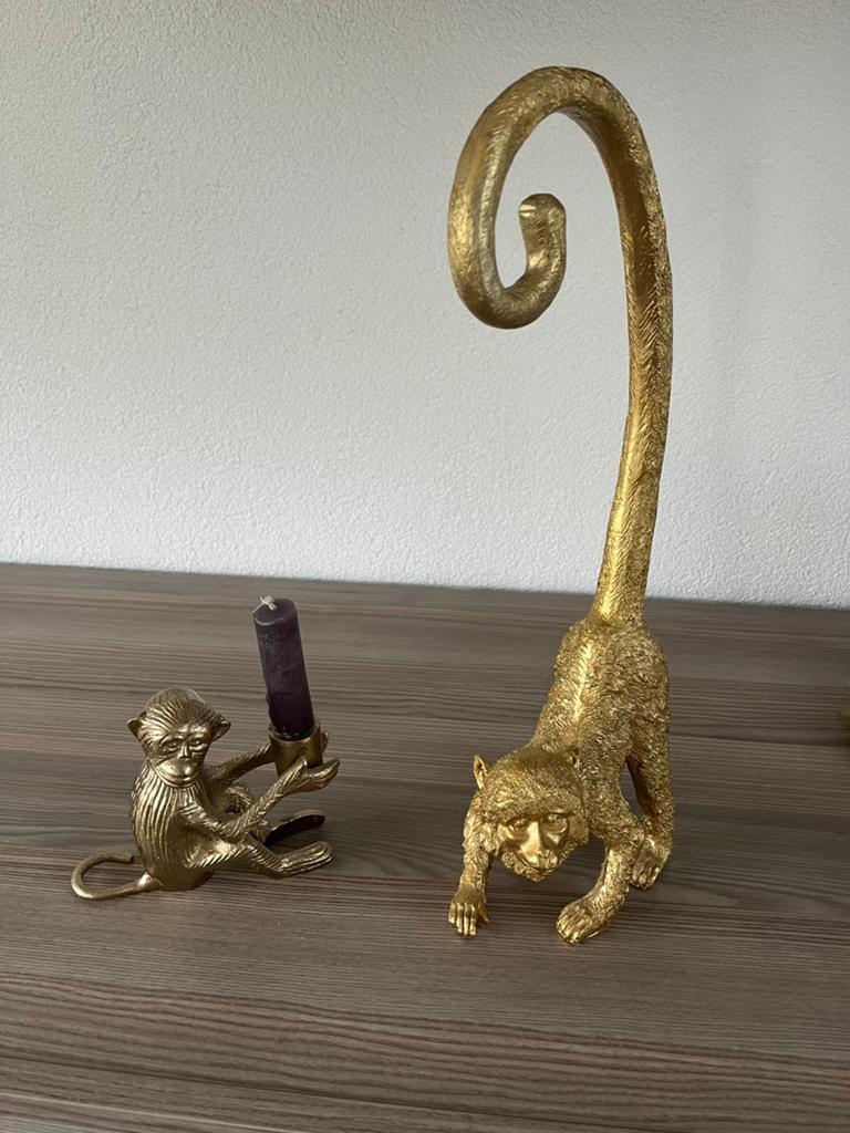 2 decoratieve apen, Ophalen of Verzenden, Zo goed als nieuw, Dier