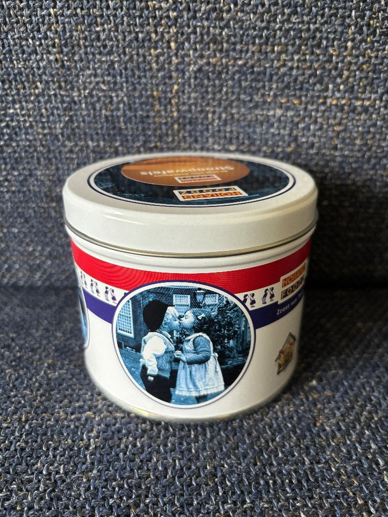 3 stroopwafelblikken leeg Daelmans Holland Foodz, Ophalen, Zo goed als nieuw, Koek(jes)