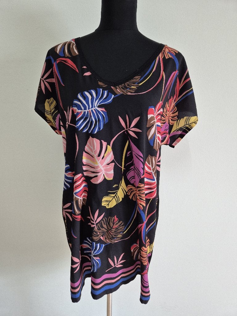 Top65 - Fleurig shirt maat 44 (1), Kleding | Dames, Ophalen of Verzenden, Zo goed als nieuw, Maat 42/44 (L), Korte mouw