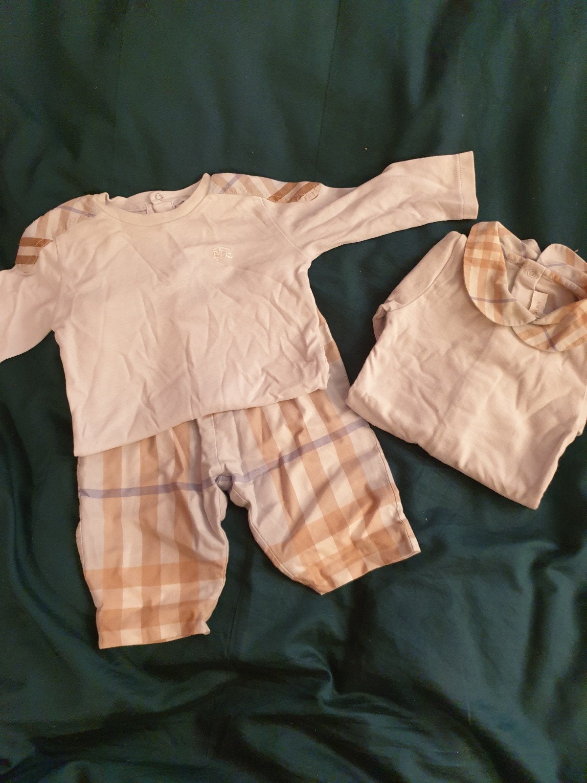 Burberry set, longsleeve, broekje 62, Kinderen en Baby's, Ophalen, Zo goed als nieuw, Setje, Jongetje