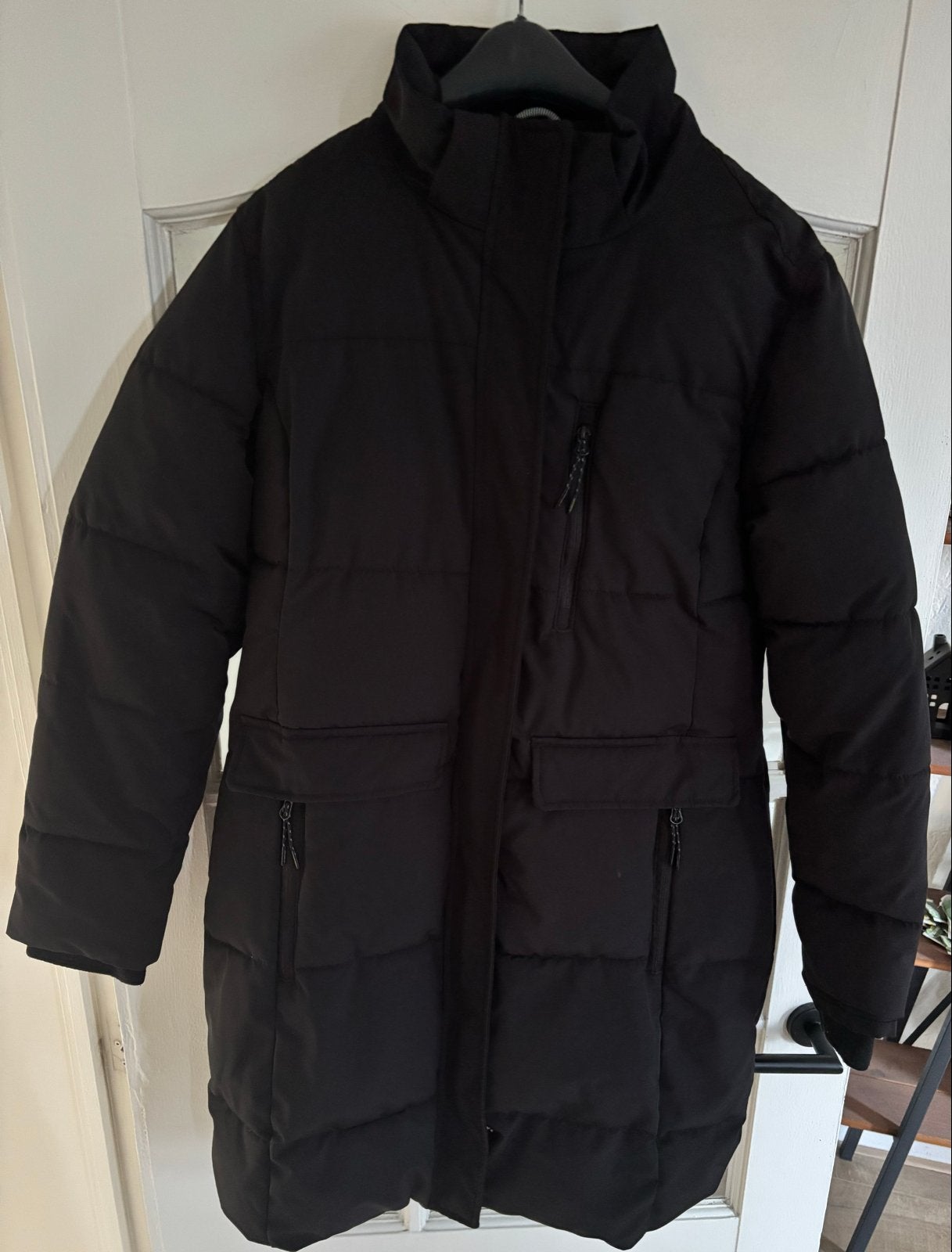 Kjelvik Zwarte Winterjas Maat 40 - Zo goed als nieuw, Ophalen of Verzenden, Zo goed als nieuw, Maat 42/44 (L), Zwart