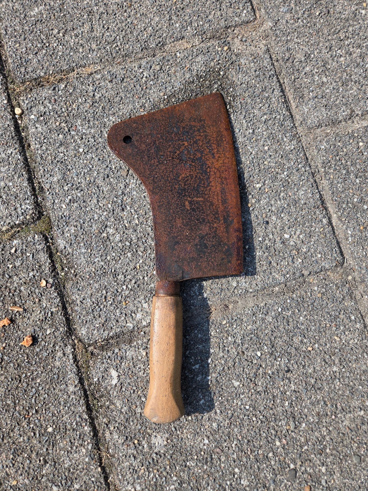 Antiek slagershakmes - Vintage vleesbijl, Ophalen of Verzenden