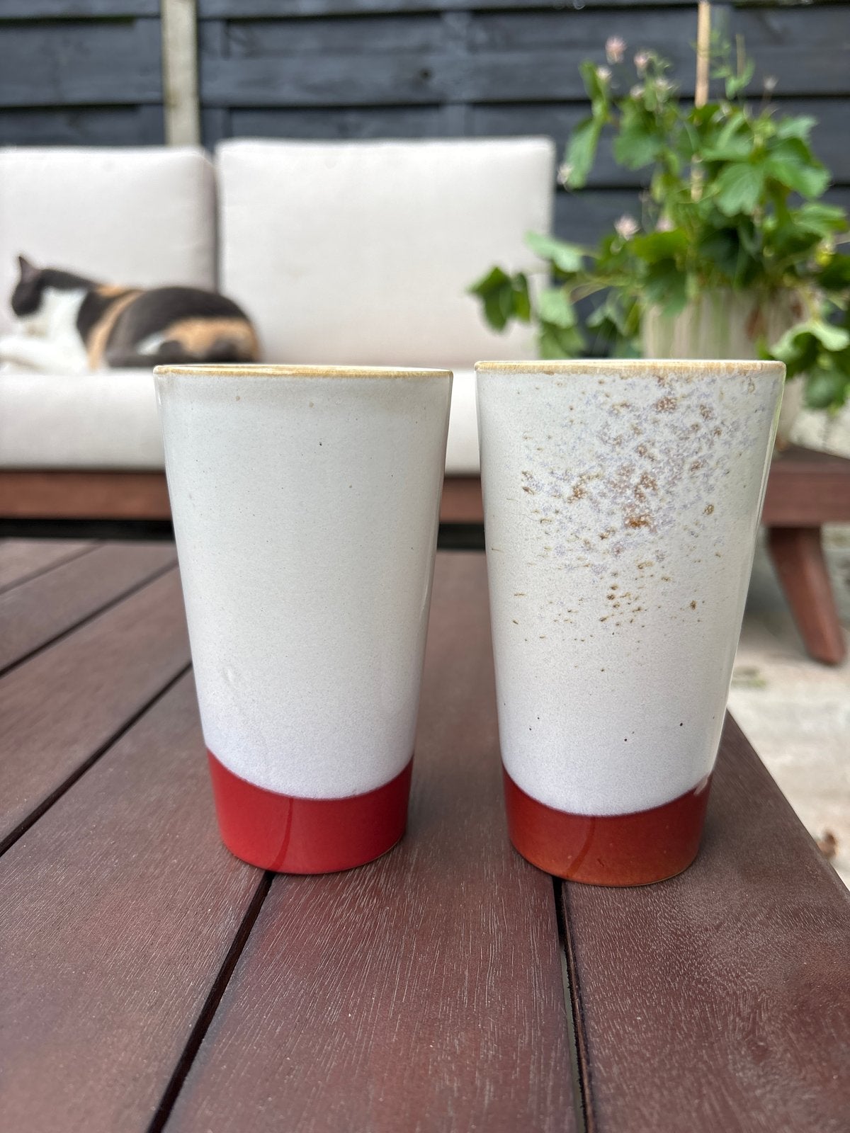 HKliving mokken - Set van 2, Ophalen, Zo goed als nieuw, Steen/keramiek, Meerkleurig