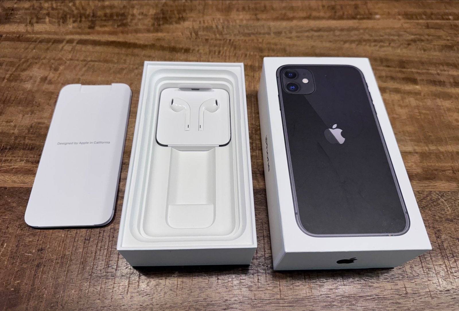 Originele Apple iPhone 11 Doos Zwart met Oordopjes, Telecommunicatie, 128 GB, Zwart, Zo goed als nieuw, IPhone 11