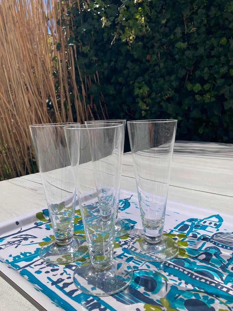 4 hoge glazen Cocktail GLAS champagne / prosecco glazen, Ophalen, Zo goed als nieuw, Overige typen