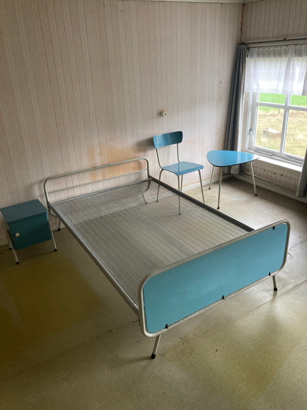 Spiraalbed, Ophalen, Gebruikt, Eenpersoons, Blauw