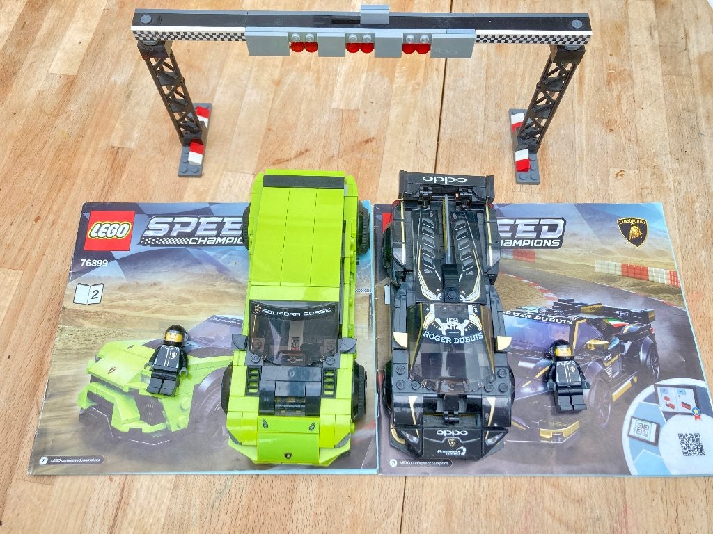 LEGO Speed Champions Lamborghini Urus en Huracán 76899, Compleet, Lego, Zo goed als nieuw, Complete set