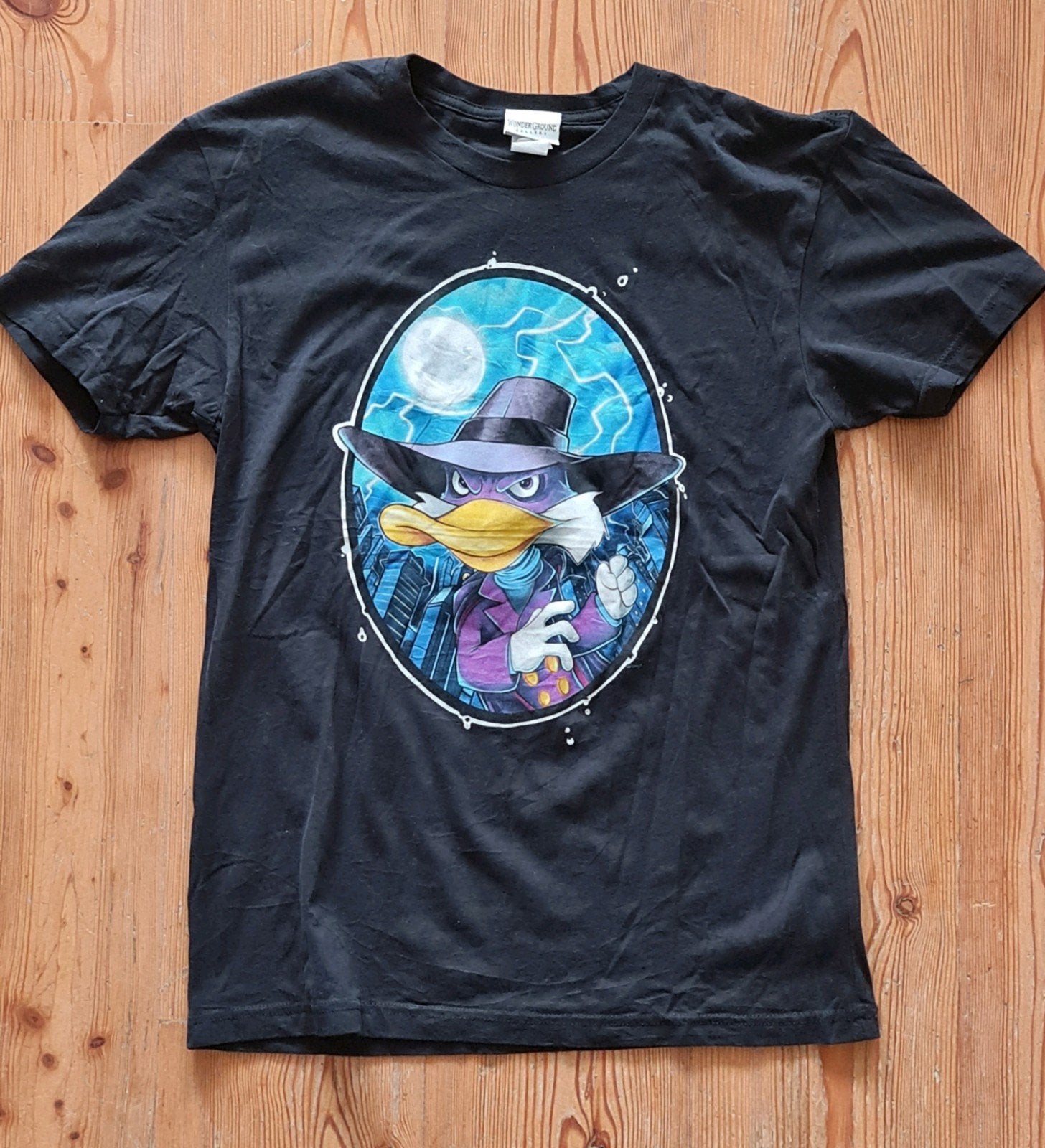 Darkwing Duck T-Shirt - Maat Small, Ophalen of Verzenden, Gedragen, Maat 46 (S) of kleiner, Zwart