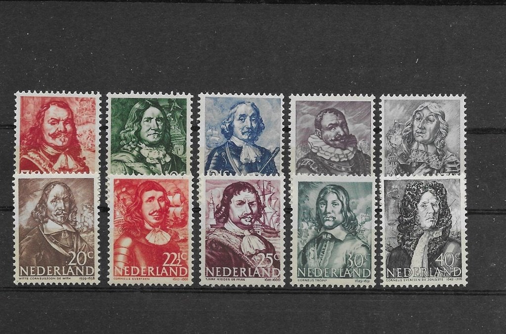 Nederland 1943, NVPH 412 t/m 421, Postfris., Postzegels en Munten, Verzenden, Na 1940, Postfris