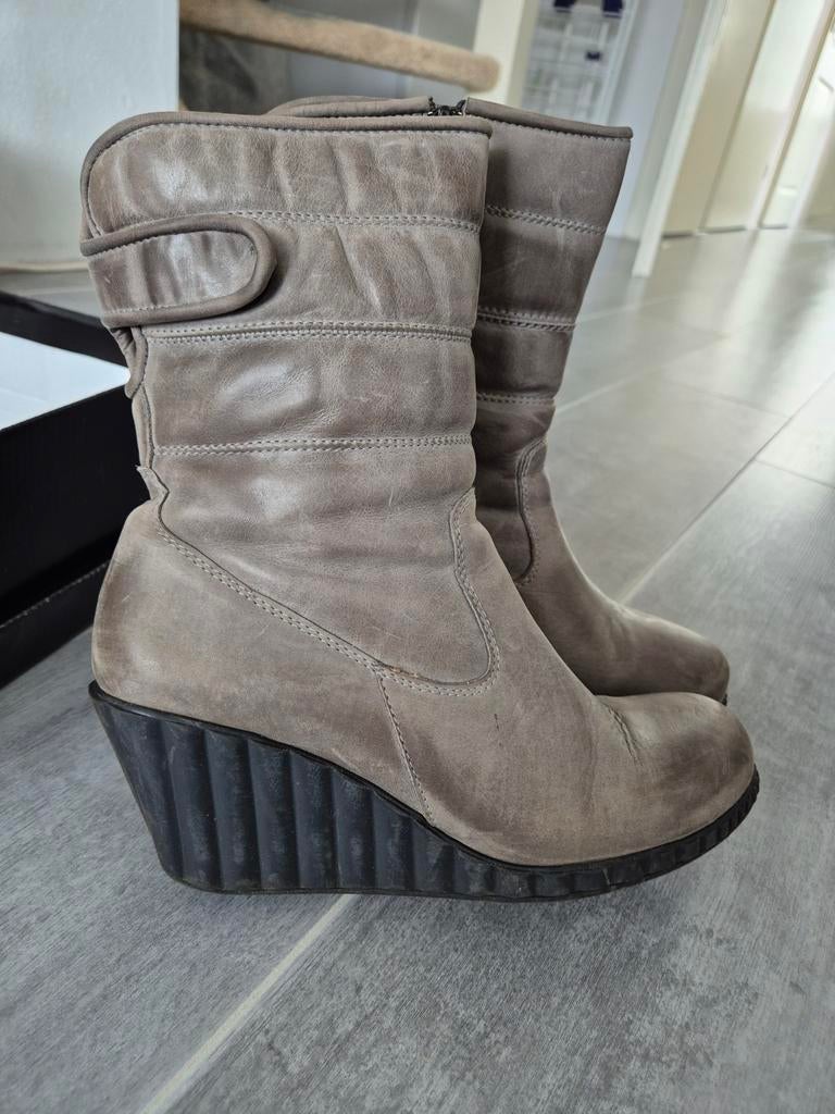 Mag bikerboots met rits maat 39, Ophalen of Verzenden, Zo goed als nieuw, Grijs, Lage of Enkellaarzen