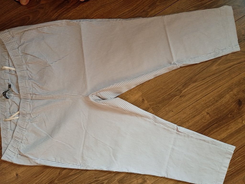 NIEUW ! BROEK maat 54 Ulla Popken , wit/lila, Overige kleuren, Nieuw, Ulla Popken, Ophalen of Verzenden