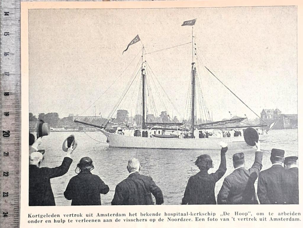 Amsterdam 1933, hospitaal-kerkschip De Hoop vertrekt, Verzenden, Voor 1940, Gebruikt, Overige onderwerpen
