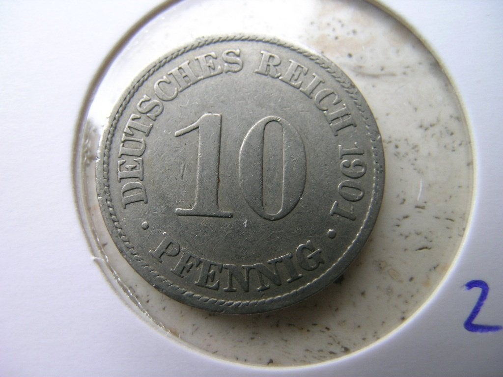 10 Pfennig 1901 A Duitsland (nr 2), Ophalen of Verzenden, Duitsland, Losse munt